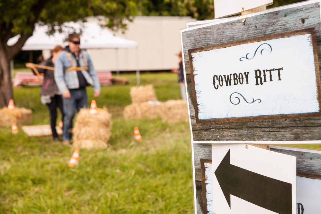 Beschilderung bei den Western Games